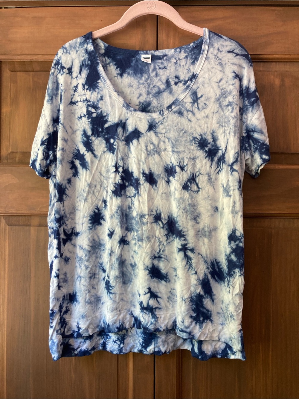 Old Navy Dark Blue Tie-dye SS Tee Medium